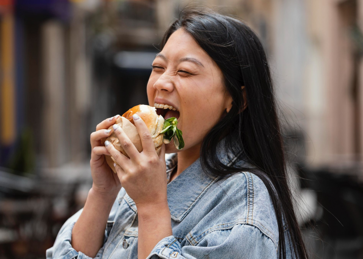 Makan burger 